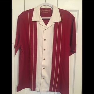 Men's Cranberry and Cream Dress Shirt